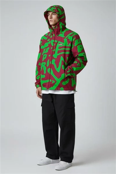 Men's Nylon Engineering Letter-Print Track Jacket high quality